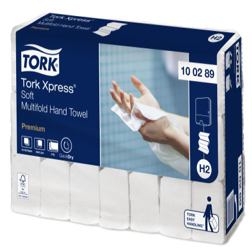 Tork Xpress&reg; Premium Hand Towel Multifold Soft (Carry Pack) (H2) photo du produit Front View L