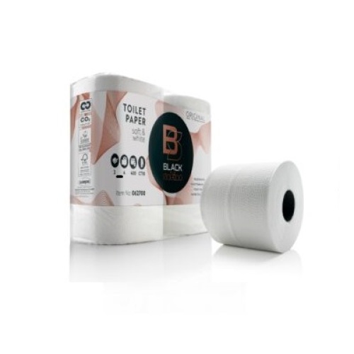 BlackSatino papier toilette 2 plis, blanc photo du produit Front View L