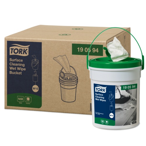 Tork Premium Wet Wipe Surface H.Bucket (W15) photo du produit Front View L