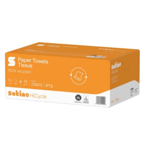 Papier essuie-mains, format tissue, pliage en V 23 x 23 cm photo du produit Front View L