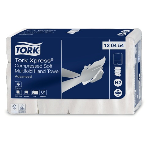 Tork Xpress® Compressed Soft Multifold Hand Towel (H2) product foto Front View L